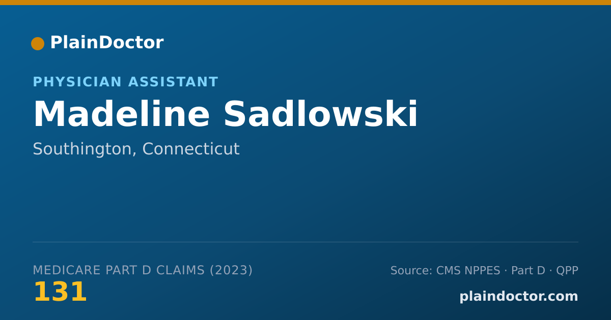 Shareable card for Madeline Sadlowski - Physician Assistant, Southington, CT