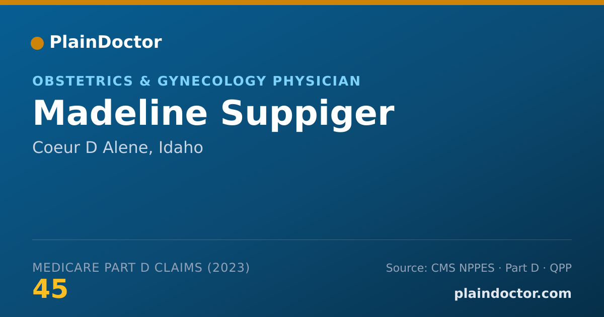 Shareable card for Madeline Suppiger - Obstetrics & Gynecology Physician, Coeur D Alene, ID