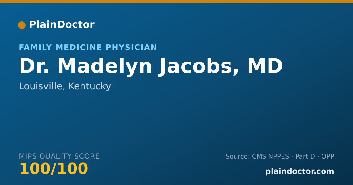 Shareable card for Madelyn Jacobs, MD - Family Medicine Physician, Louisville, KY