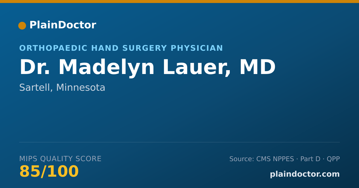Shareable card for Madelyn Lauer, MD - Orthopaedic Hand Surgery Physician, Sartell, MN