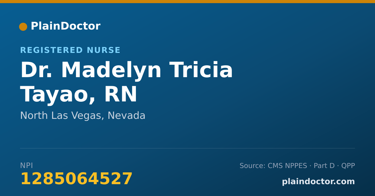 Shareable card for Madelyn Tricia Tayao, RN - Registered Nurse, North Las Vegas, NV