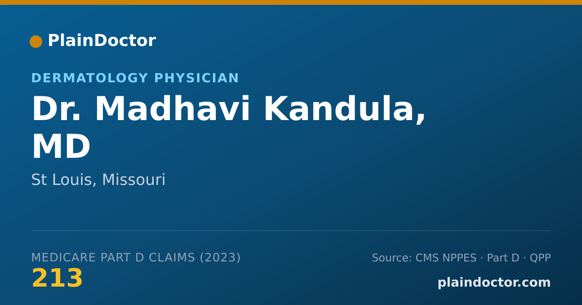 Shareable card for Madhavi Kandula, MD - Dermatology Physician, St Louis, MO