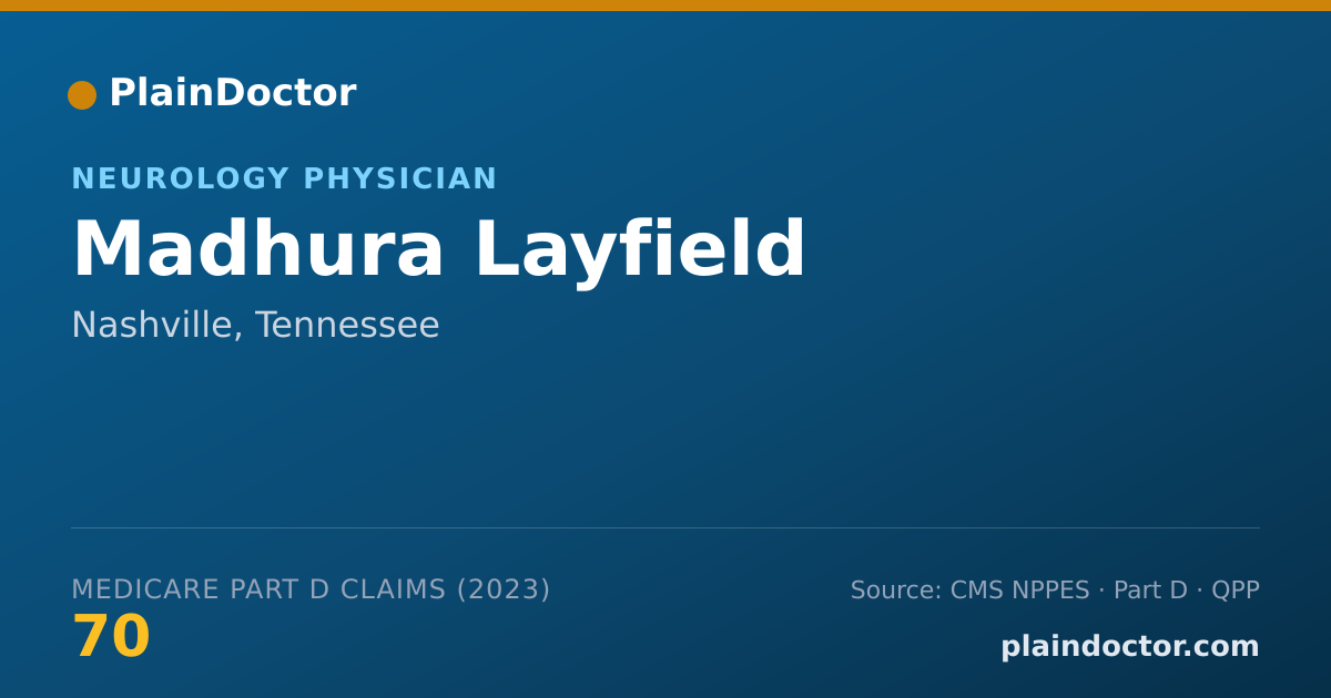 Shareable card for Madhura Layfield - Neurology Physician, Nashville, TN