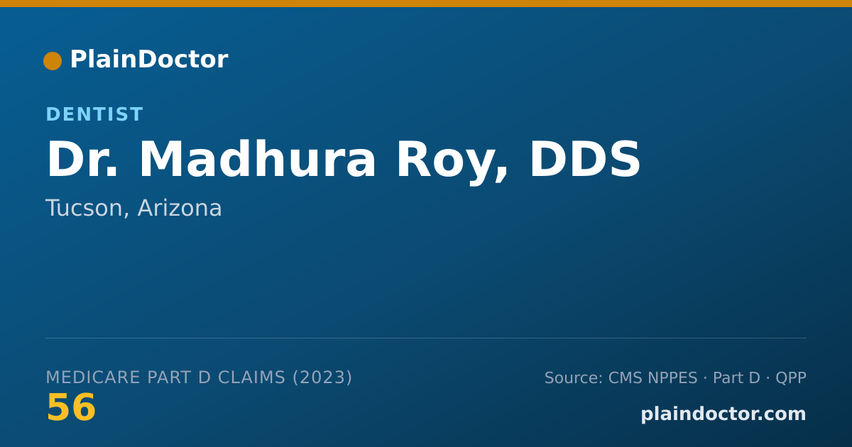 Shareable card for Madhura Roy, DDS - Dentist, Tucson, AZ