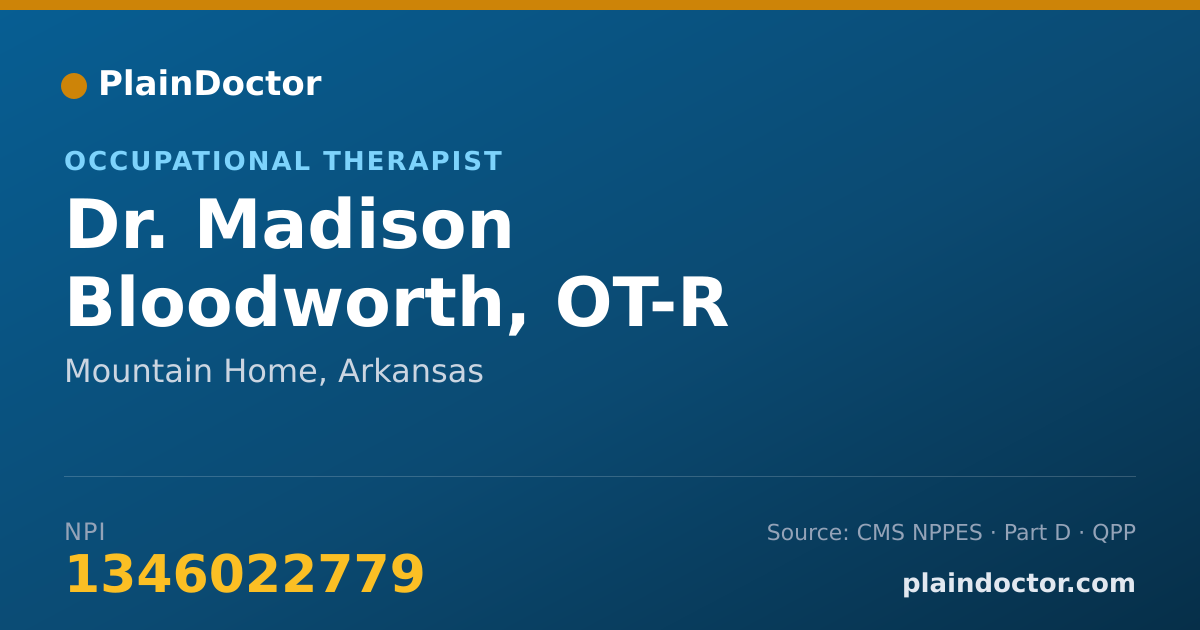 Shareable card for Madison Bloodworth, OT-R - Occupational Therapist, Mountain Home, AR