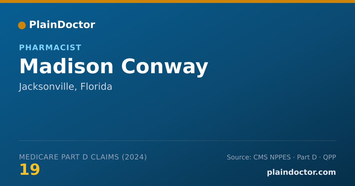 Shareable card for Madison Conway - Pharmacist, Jacksonville, FL