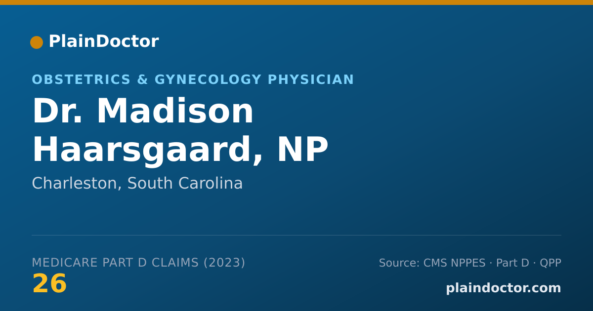 Shareable card for Madison Haarsgaard, NP - Obstetrics & Gynecology Physician, Charleston, SC