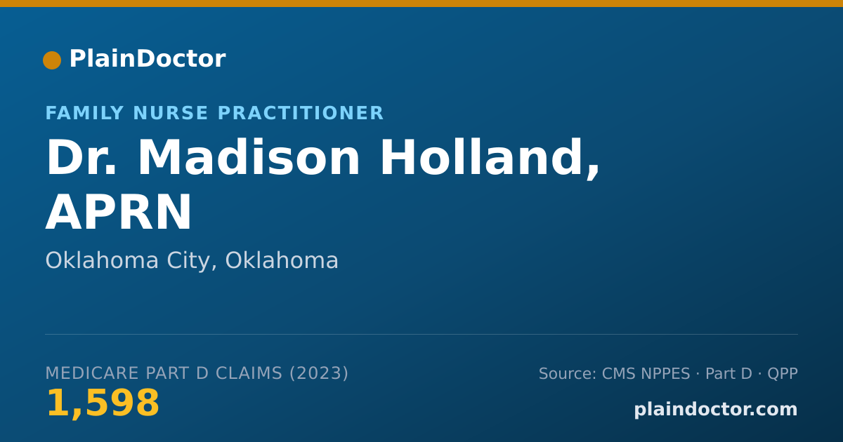 Shareable card for Madison Holland, APRN - Family Nurse Practitioner, Oklahoma City, OK