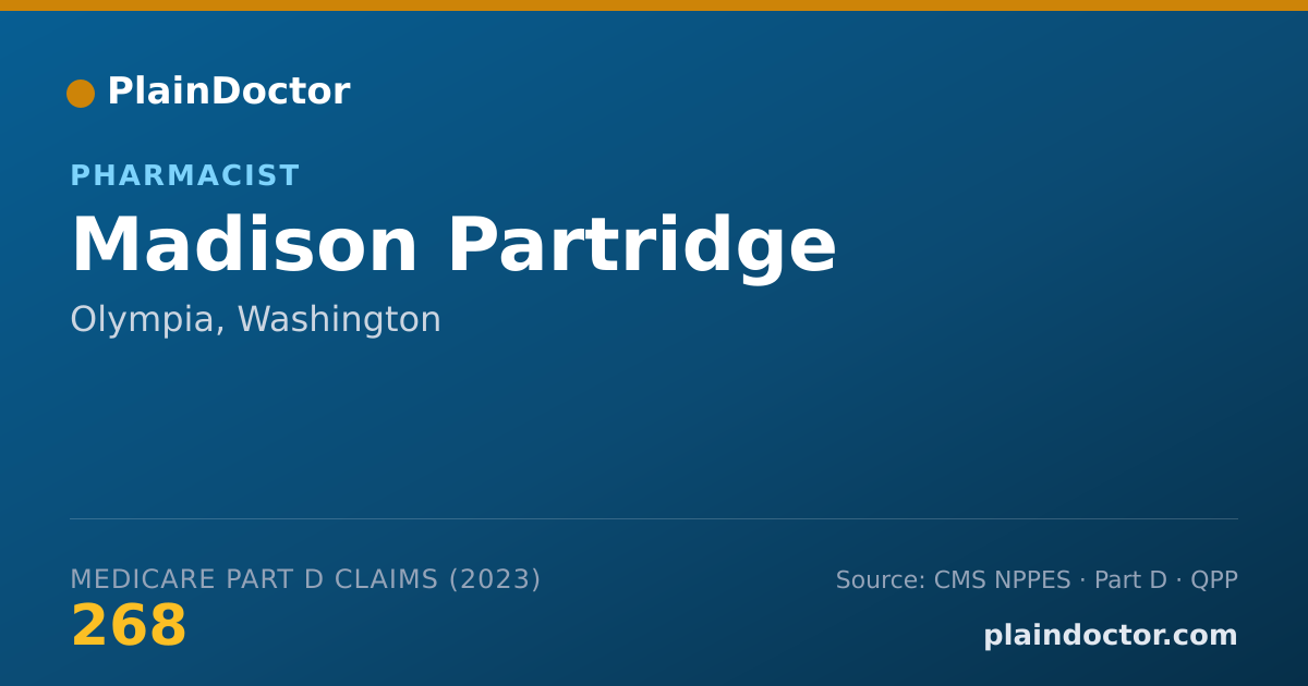 Shareable card for Madison Partridge - Pharmacist, Olympia, WA