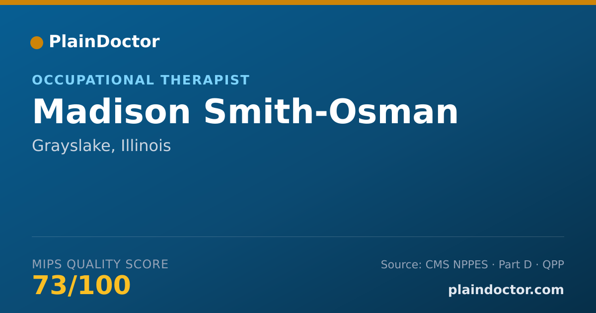 Shareable card for Madison Smith-Osman - Occupational Therapist, Grayslake, IL