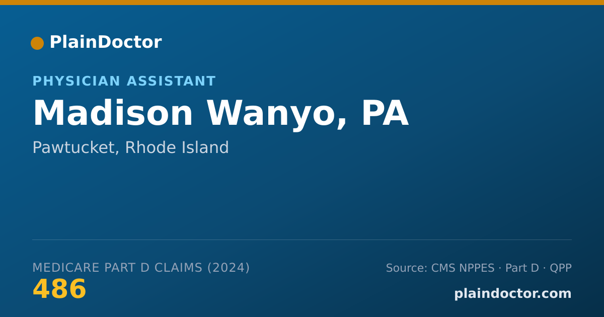 Shareable card for Madison Wanyo, PA - Physician Assistant, Pawtucket, RI