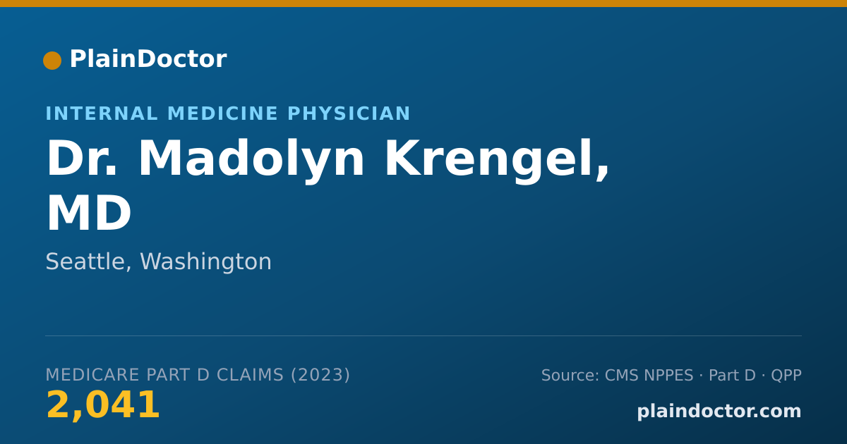 Shareable card for Madolyn Krengel, MD - Internal Medicine Physician, Seattle, WA