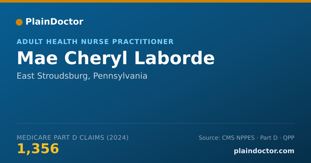 Shareable card for Mae Cheryl Laborde - Adult Health Nurse Practitioner, East Stroudsburg, PA