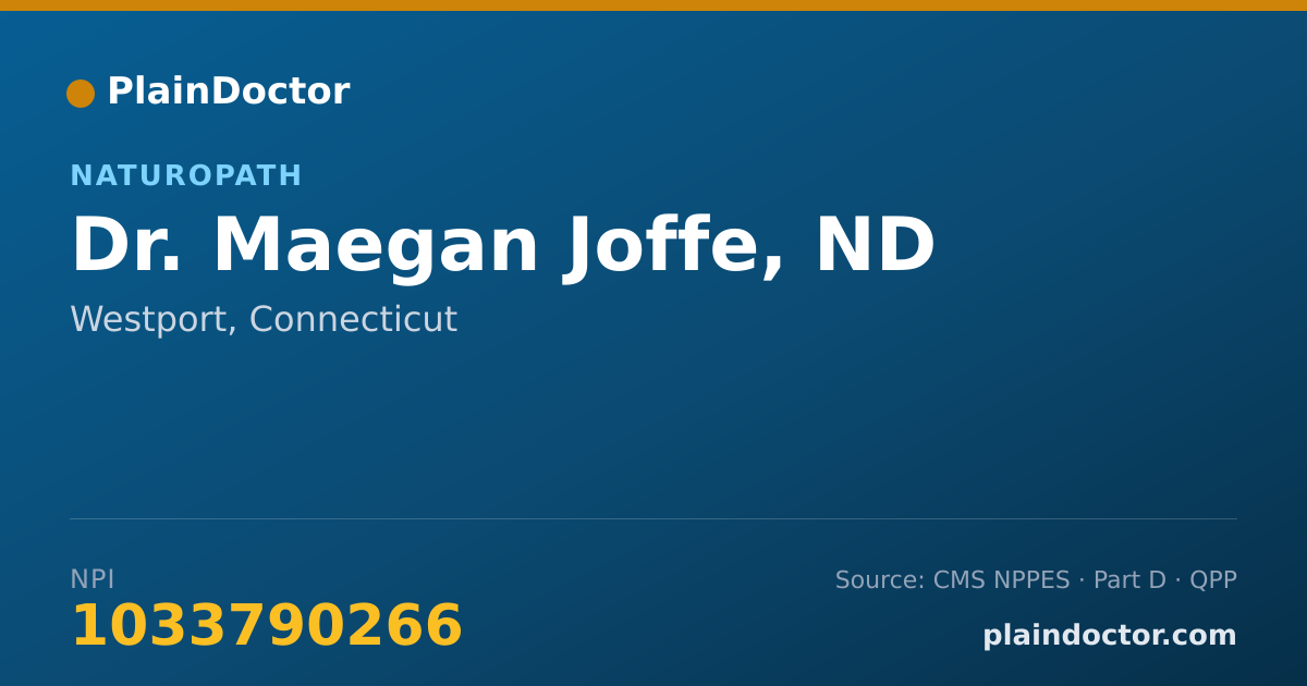 Shareable card for Maegan Joffe, ND - Naturopath, Westport, CT