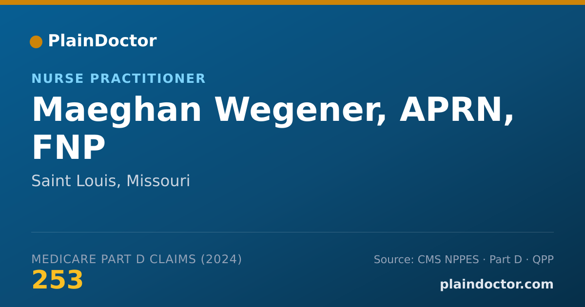 Shareable card for Maeghan Wegener, APRN, FNP - Family Nurse Practitioner, Saint Louis, MO