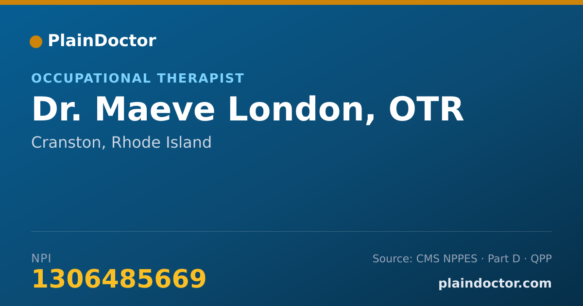 Shareable card for Maeve London, OTR - Occupational Therapist, Cranston, RI
