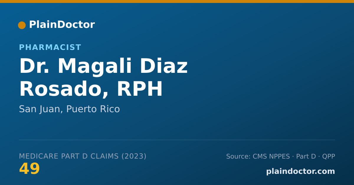 Shareable card for Magali Diaz Rosado, RPH - Pharmacist, San Juan, PR