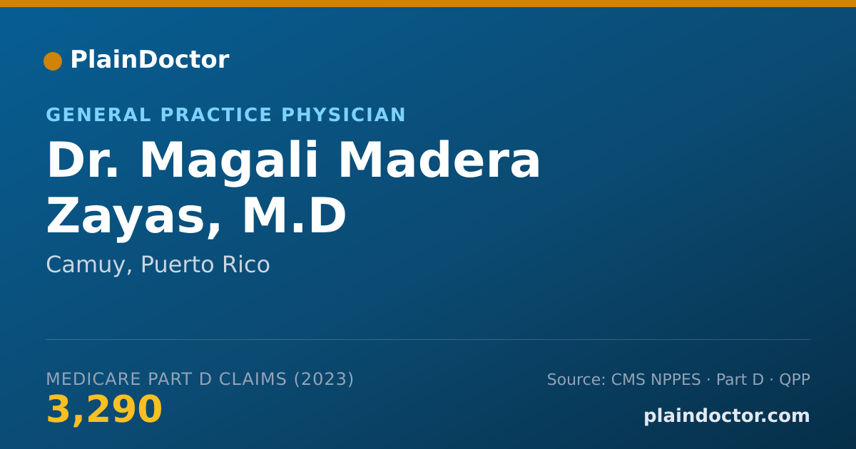 Shareable card for Magali Madera Zayas, M.D - General Practice Physician, Camuy, PR