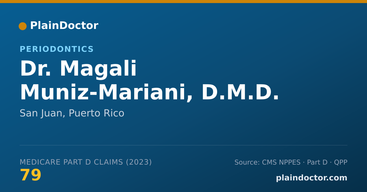Shareable card for Magali Muniz-Mariani, D.M.D. - Periodontics, San Juan, PR