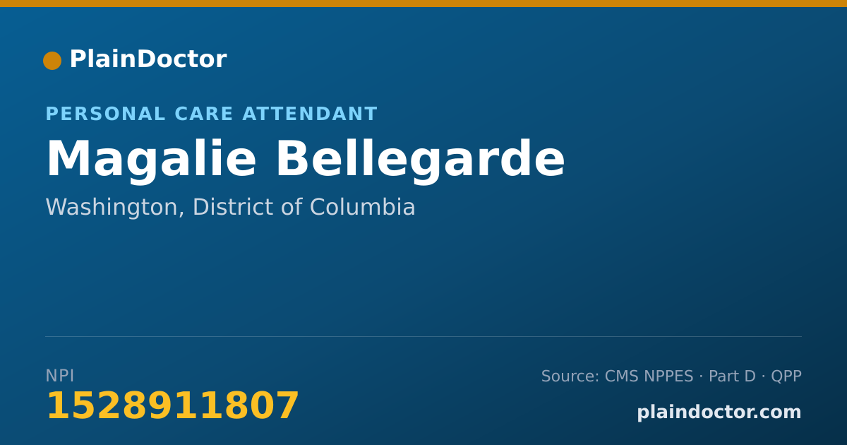 Shareable card for Magalie Bellegarde - Personal Care Attendant, Washington, DC