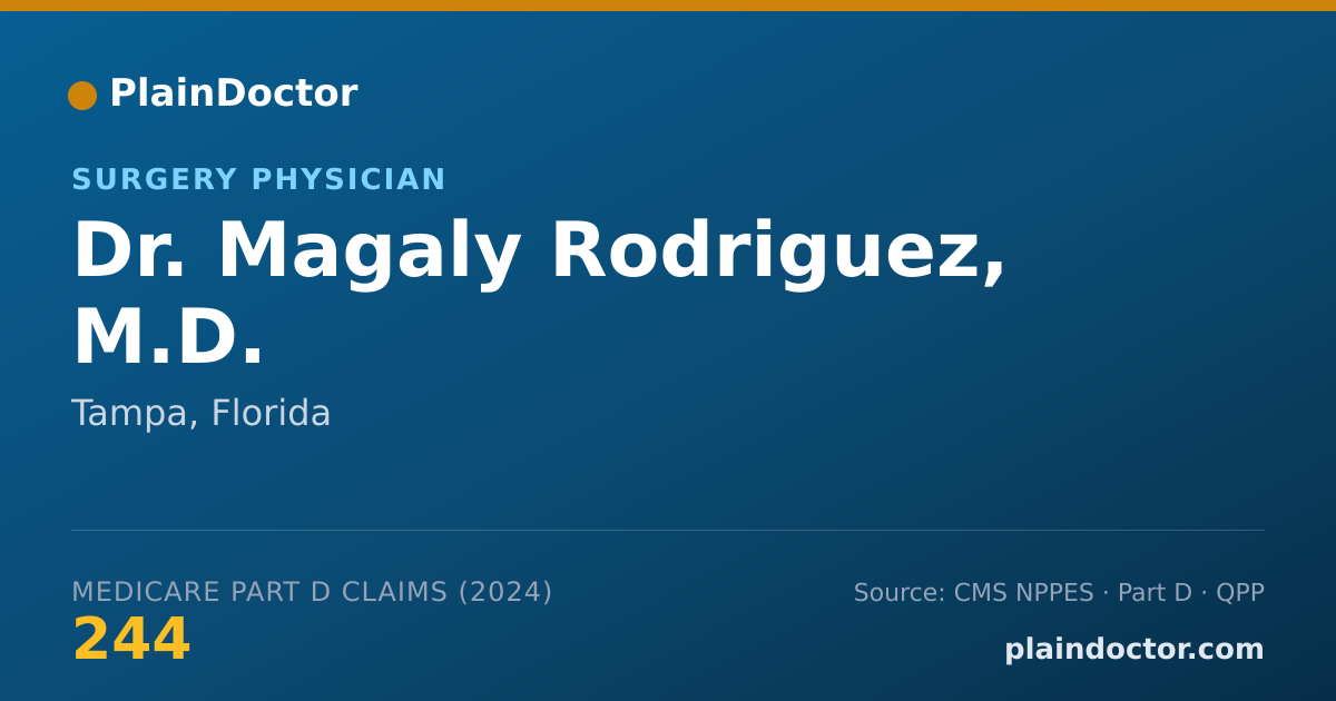 Shareable card for Magaly Rodriguez, M.D. - Surgery Physician, Tampa, FL