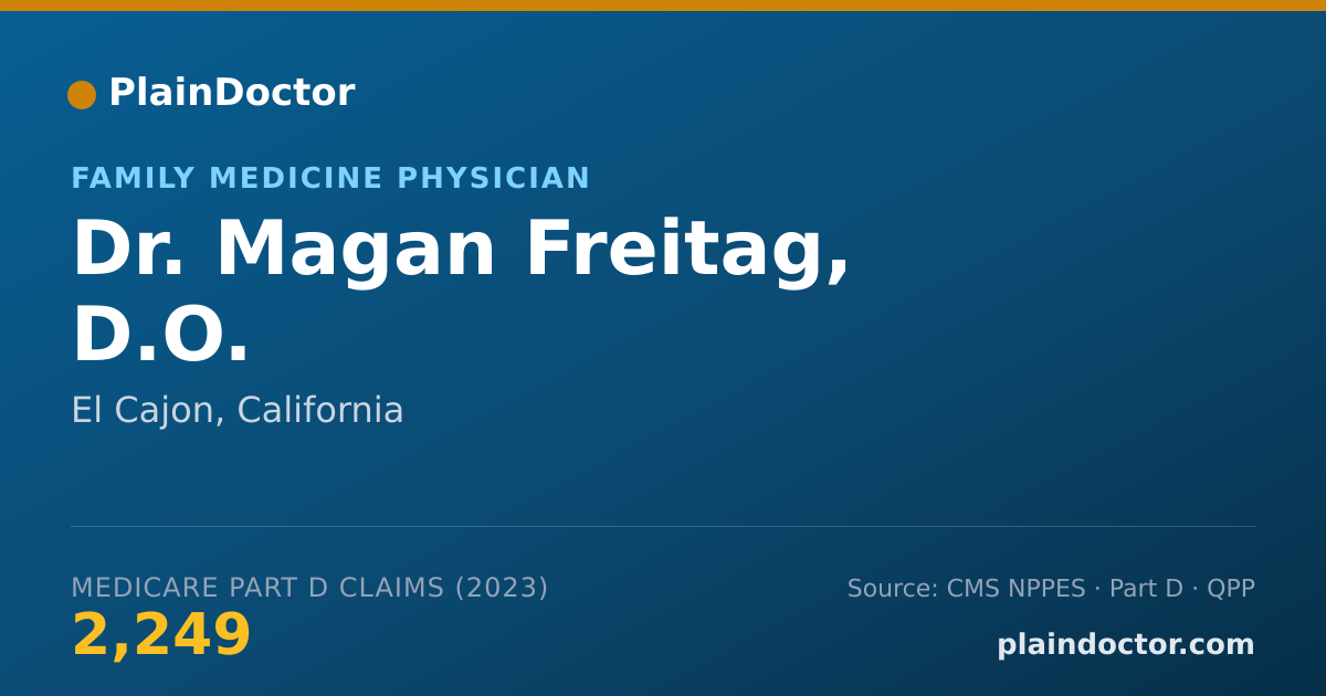 Shareable card for Magan Freitag, D.O. - Family Medicine Physician, El Cajon, CA