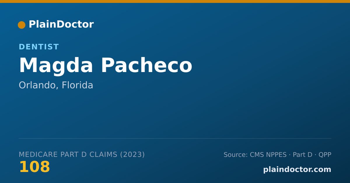 Shareable card for Magda Pacheco - Dentist, Orlando, FL