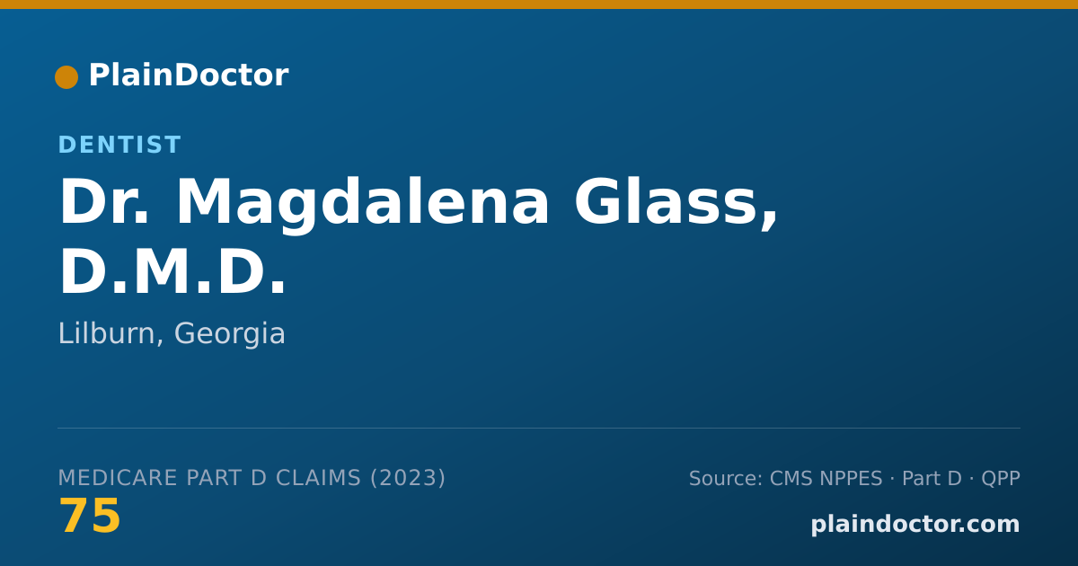 Shareable card for Magdalena Glass, D.M.D. - Dentist, Lilburn, GA