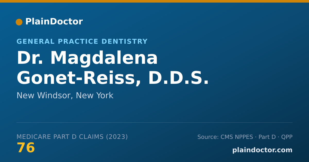 Shareable card for Magdalena Gonet-Reiss, D.D.S. - General Practice Dentistry, New Windsor, NY