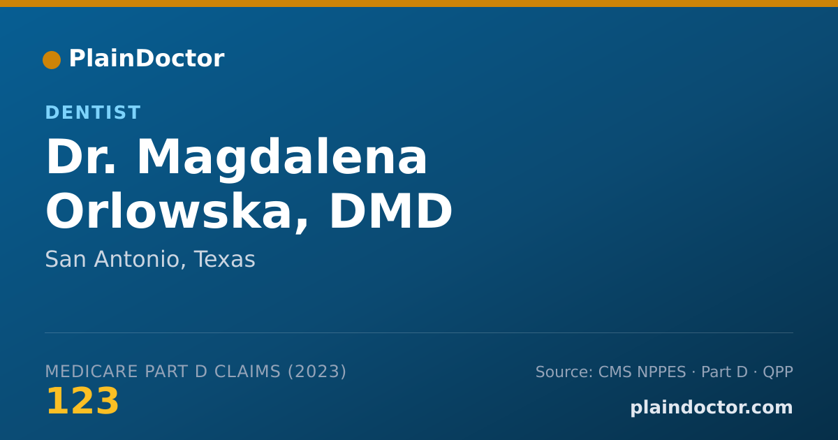 Shareable card for Magdalena Orlowska, DMD - Dentist, San Antonio, TX