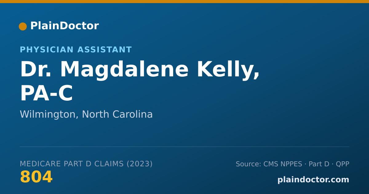 Shareable card for Magdalene Kelly, PA-C - Physician Assistant, Wilmington, NC