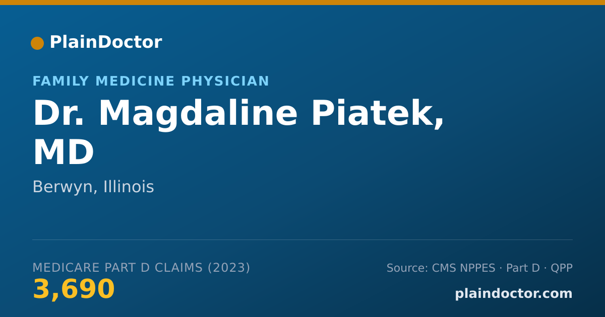 Shareable card for Magdaline Piatek, MD - Family Medicine Physician, Berwyn, IL