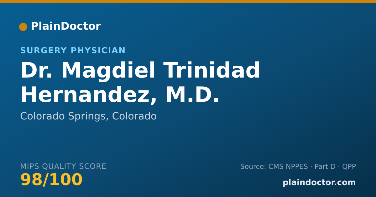 Shareable card for Magdiel Trinidad Hernandez, M.D. - Surgery Physician, Colorado Springs, CO