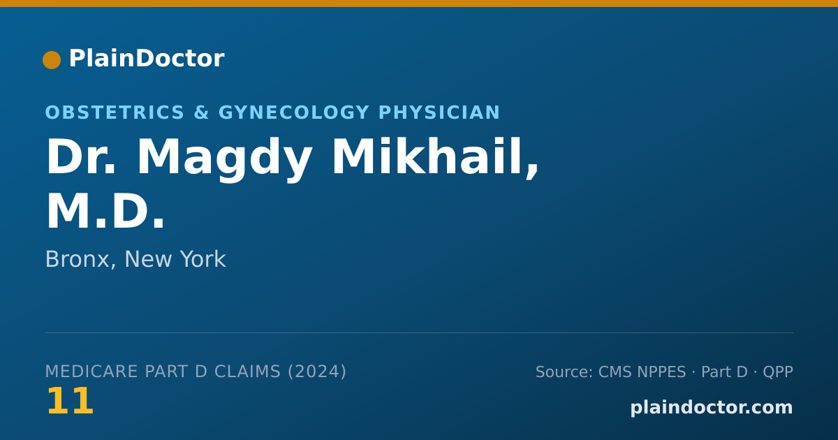 Shareable card for Magdy Mikhail, M.D. - Obstetrics & Gynecology Physician, Bronx, NY