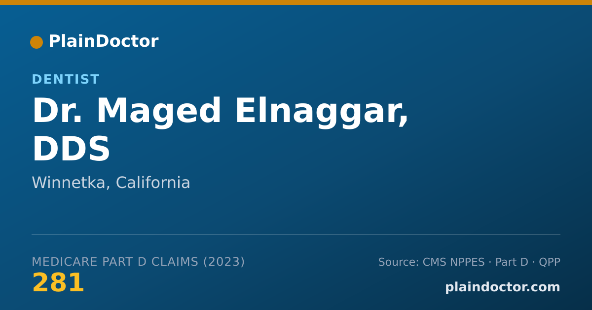 Shareable card for Maged Elnaggar, DDS - Dentist, Winnetka, CA