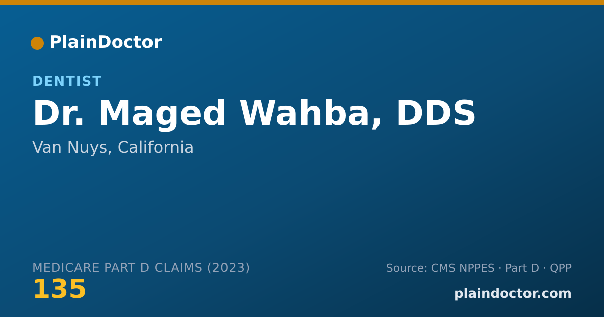 Shareable card for Maged Wahba, DDS - Dentist, Van Nuys, CA