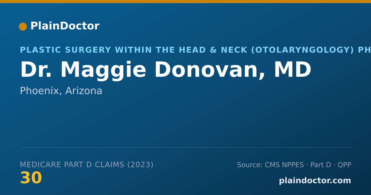 Shareable card for Maggie Donovan, MD - Plastic Surgery within the Head & Neck (Otolaryngology) Physician, Phoenix, AZ
