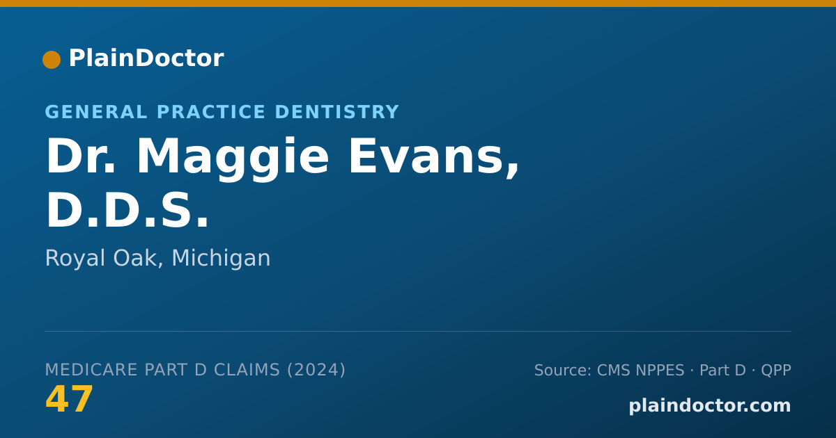 Shareable card for Maggie Evans, D.D.S. - Dentist, Royal Oak, MI