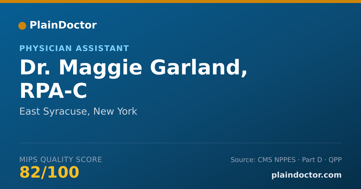 Shareable card for Maggie Garland, RPA-C - Physician Assistant, East Syracuse, NY