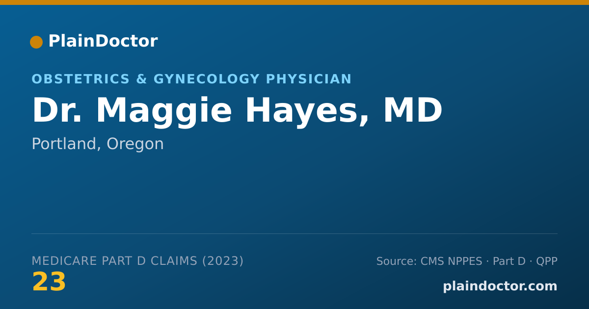 Shareable card for Maggie Hayes, MD - Obstetrics & Gynecology Physician, Portland, OR