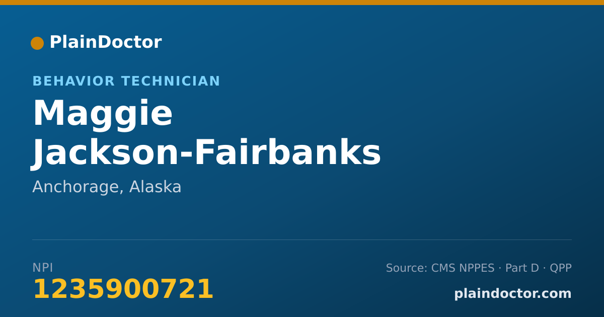 Shareable card for Maggie Jackson-Fairbanks - Behavior Technician, Anchorage, AK