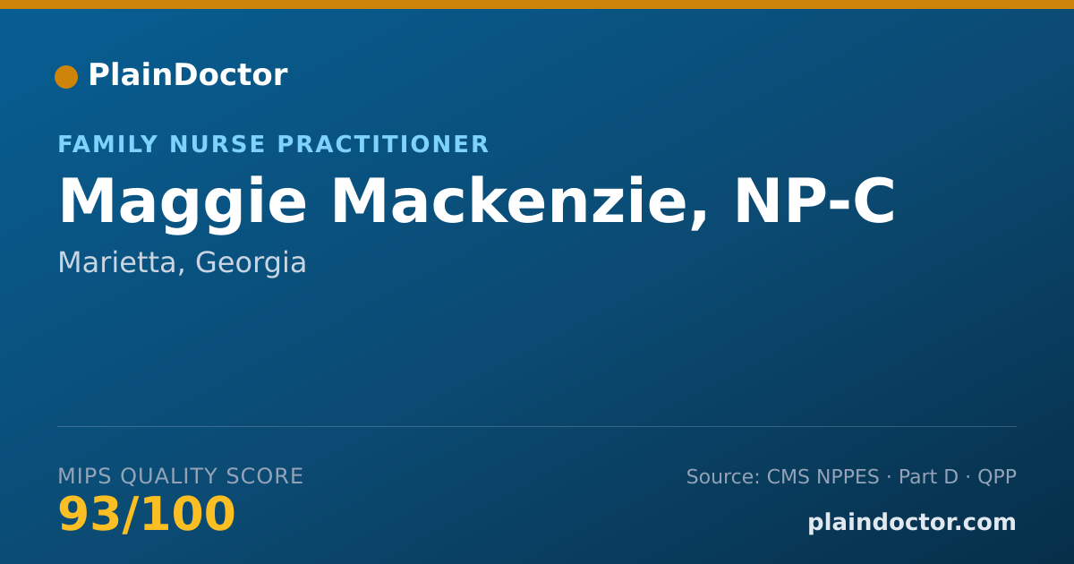 Shareable card for Maggie Mackenzie, NP-C - Family Nurse Practitioner, Marietta, GA