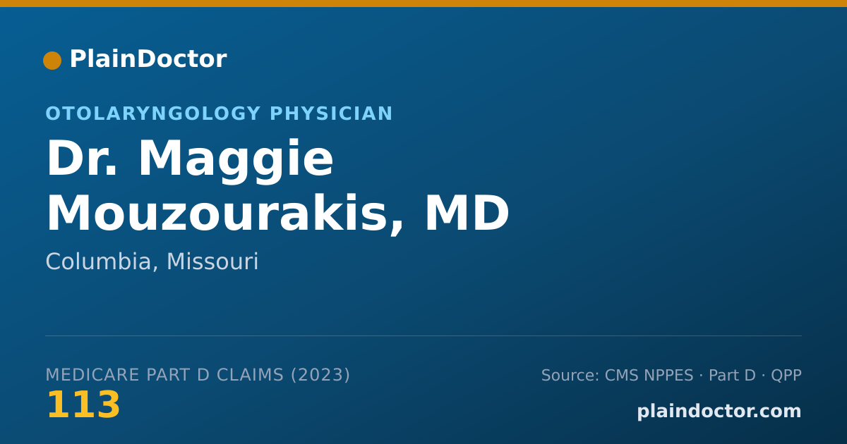 Shareable card for Maggie Mouzourakis, MD - Otolaryngology Physician, Columbia, MO