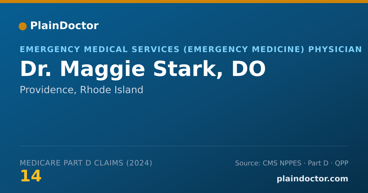 Shareable card for Maggie Stark, DO - Emergency Medical Services (Emergency Medicine) Physician, Providence, RI