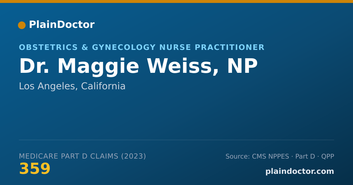 Shareable card for Maggie Weiss, NP - Obstetrics & Gynecology Nurse Practitioner, Los Angeles, CA