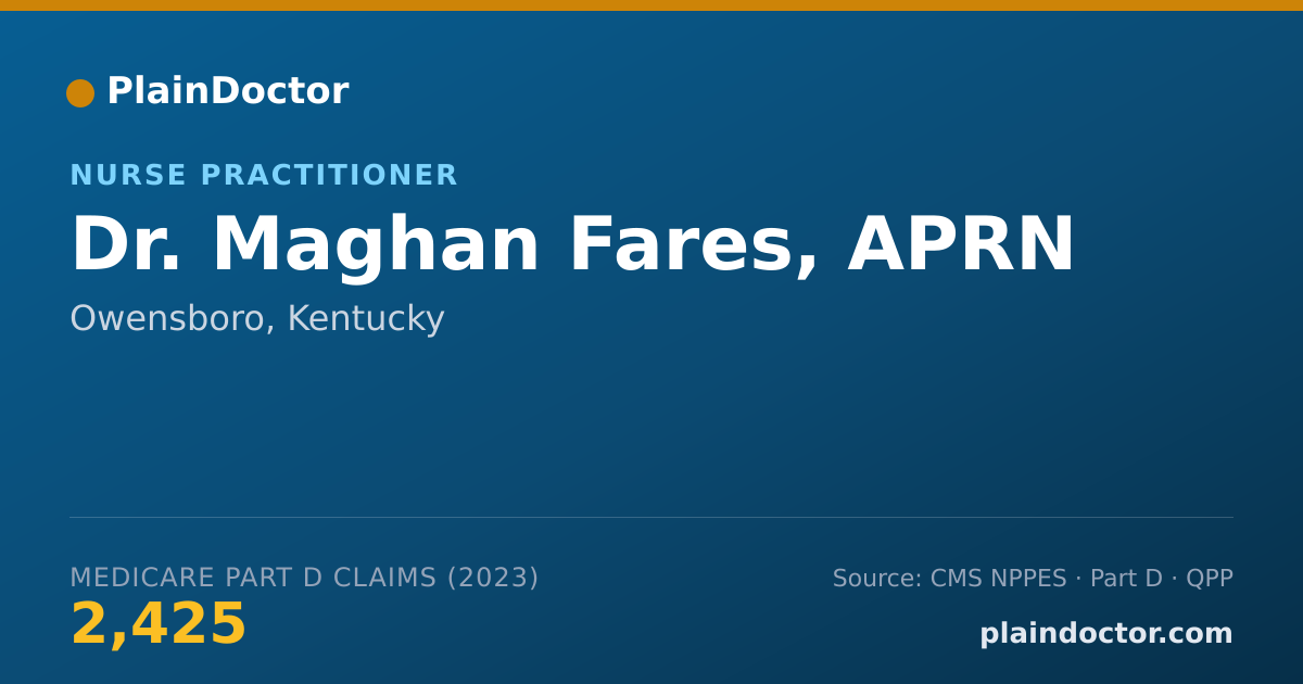 Shareable card for Maghan Fares, APRN - Nurse Practitioner, Owensboro, KY