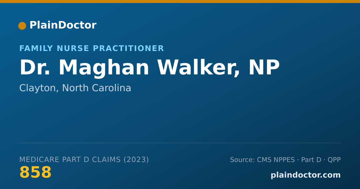 Shareable card for Maghan Walker, NP - Family Nurse Practitioner, Clayton, NC