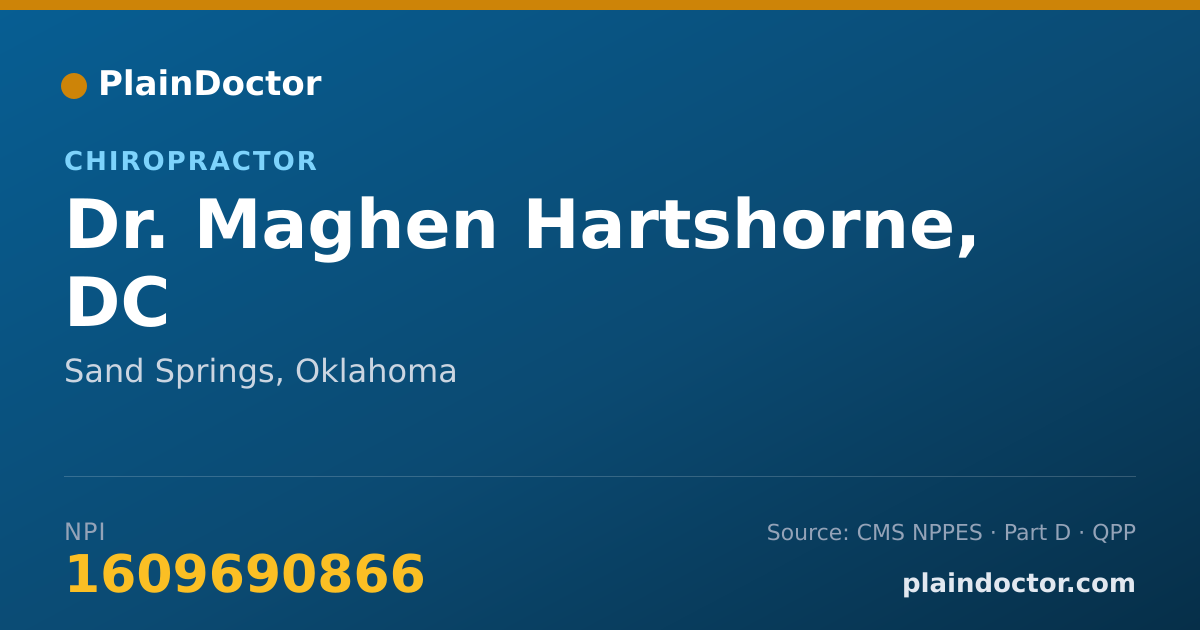 Shareable card for Maghen Hartshorne, DC - Chiropractor, Sand Springs, OK