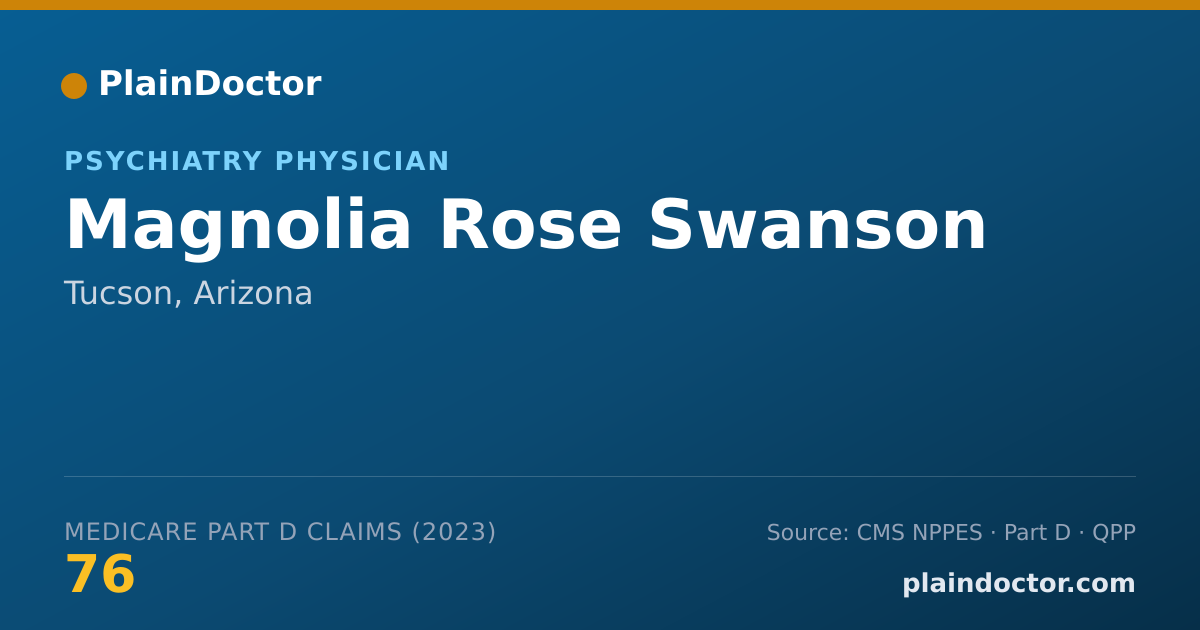 Shareable card for Magnolia Rose Swanson - Psychiatry Physician, Tucson, AZ