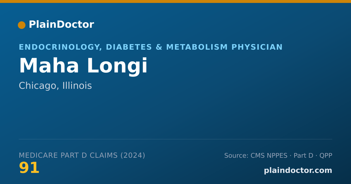 Shareable card for Maha Longi - Endocrinology, Diabetes & Metabolism Physician, Chicago, IL